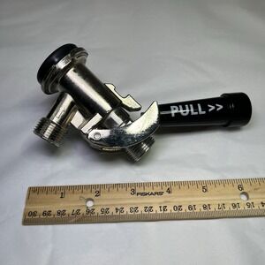 New D-Keg Coupler Tap Head Beer Pull Turn Moving Black Plastic Knob